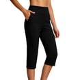 thumbnail image 3 of Zulora Women's High Waisted Capri Yoga Pants with Side Pockets Stretchy Slim Fit Cropped Leggings for Women Quick Dry Comfortable for Running Jogging Pilates Workout and Everyday Casual Wear, 3 of 8