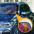 thumbnail image 3 of Yayeee Car Windshield Sun Shade Universal Fit Front Visor Protector, Colorful Palm Pattern, 3 of 8