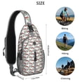 thumbnail image 5 of Sling Backpack,White Christmas Truck and Tree Pattern Crossbody Bag with Water Bottle Holder,Waterproof Sling Bag for Men/Women with Chest Phone Holder for Hiking,Travel, 5 of 6