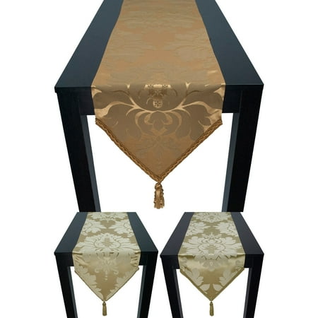 

Sherry Kline Elmira Table Runner Champagne w/ Gimp 12 x 108