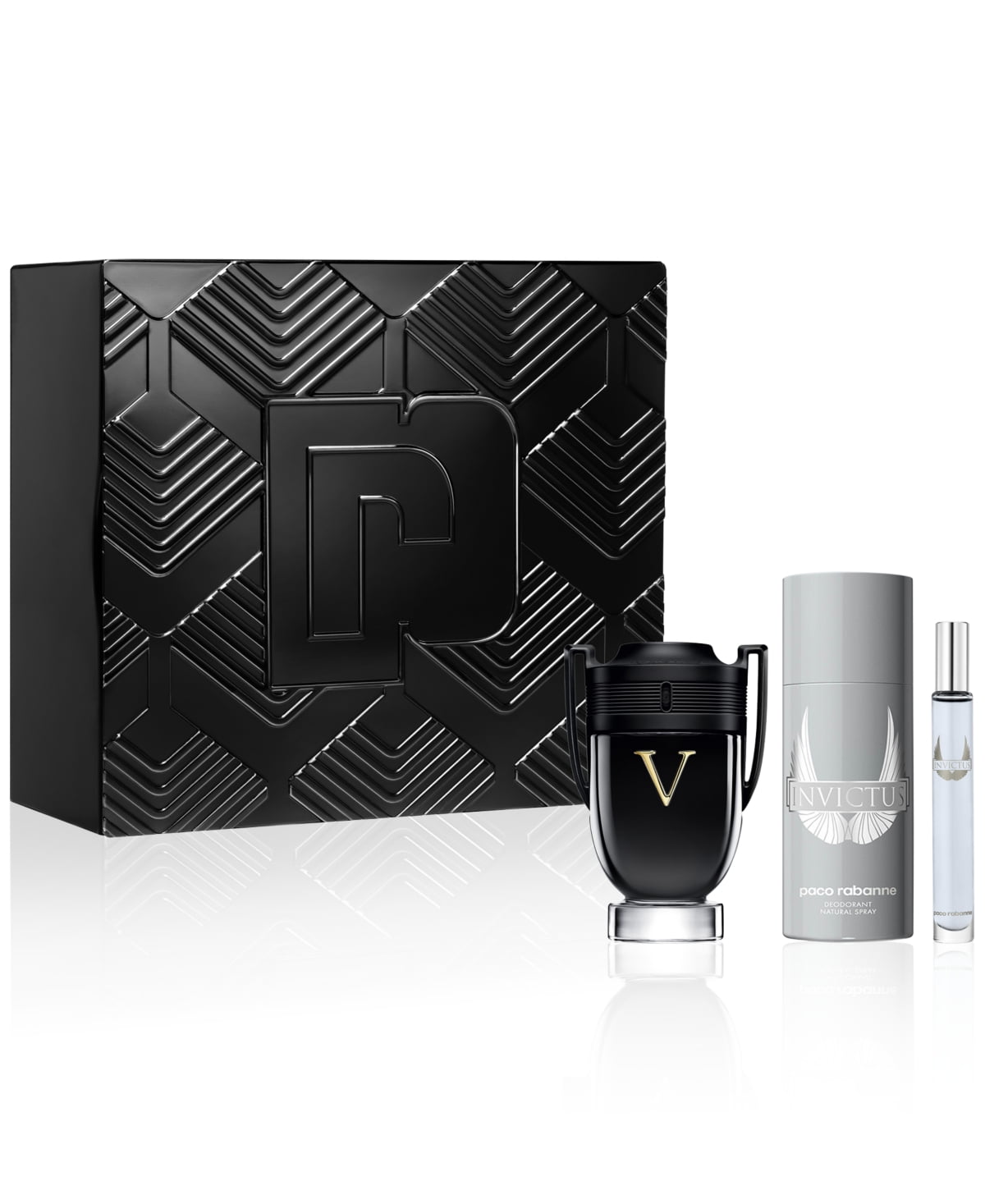 Invictus Victory by PACO RABANNE Gift Set(3.4oz EDP+ 5oz DEO SPRAY + EDP ) for MEN -