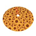 thumbnail image 6 of Christmas Tree Skirt, Brown Wood Grain Sunflower A Soft Plush Christmas Tree Decorations Indoor, Tree Skirts Mat for New Year Halloween Holiday Christmas Party Decor 36", 6 of 6