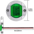 thumbnail image 2 of 4 Pack LED Boat Light 12V Round Marine Lamp LED Transom Mount Light for Boat Deck(Green), 2 of 5