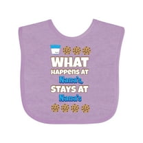 Inktastic What Happens at Nana's Boys or Girls Baby Bib