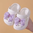 thumbnail image 5 of JAJAHO Kids Girls Clogs Sparkly Sequins Garden Shoes Glitter Bow Summer Sandals Beach Pool Water Shower Shoes 3-10Y, 5 of 6