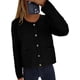 thumbnail image 4 of Suéter PRETTYGARDEN Negro de Punto con Botones XL, 4 of 8
