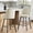 Linen Fabric, variant on Spruce & Spring Swivel Counter Stools Set of 2, Modern Faux Leather Bar Stools with Back and Arms, Diamond Stitch Upholstered Kitchen Island Chairs, Matte Black Metal Legs, Counter Height, Brown