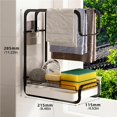 thumbnail image 3 of Arreglo De Limpieza De Cocina Red Montada En La Pared Encimera Roja Esponja De Almacenamiento Artefacto Toalla Para Lavar Platos Colgador De Pared Escurridor Estante Sweethay HA019435-00, 3 of 7