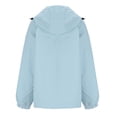 thumbnail image 5 of Wiyuqeen Women's Waterproof Raincoats with Hood Full Zip Long Sleeve Windbreaker Rain Jackets Solid Liightweight Fall Jacket with Zipper Pocket, 5 of 6