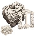 thumbnail image 1 of 30pcs Wedding Table Number Signs Party Table Number Card with Stand ( Number 1-30 ), 1 of 8