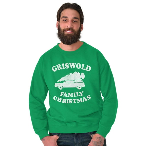 Christmas Xmas Tree Family Vacation Unisex Plus Fleece Graphic Sweatshirt Brisco Brands 2X