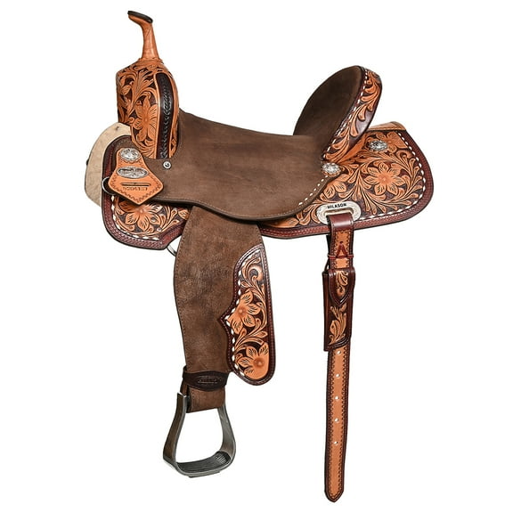 14 Flex Tree Western Horse Saddle American Leather Barrel Trail Hilason