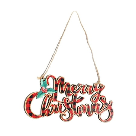 

Merry Christmas Pendants Ornament Colorful Wood Hanging Sign Merry Christmas Xmas Tree Hanging Decorations DIY Xmas Party Ornaments