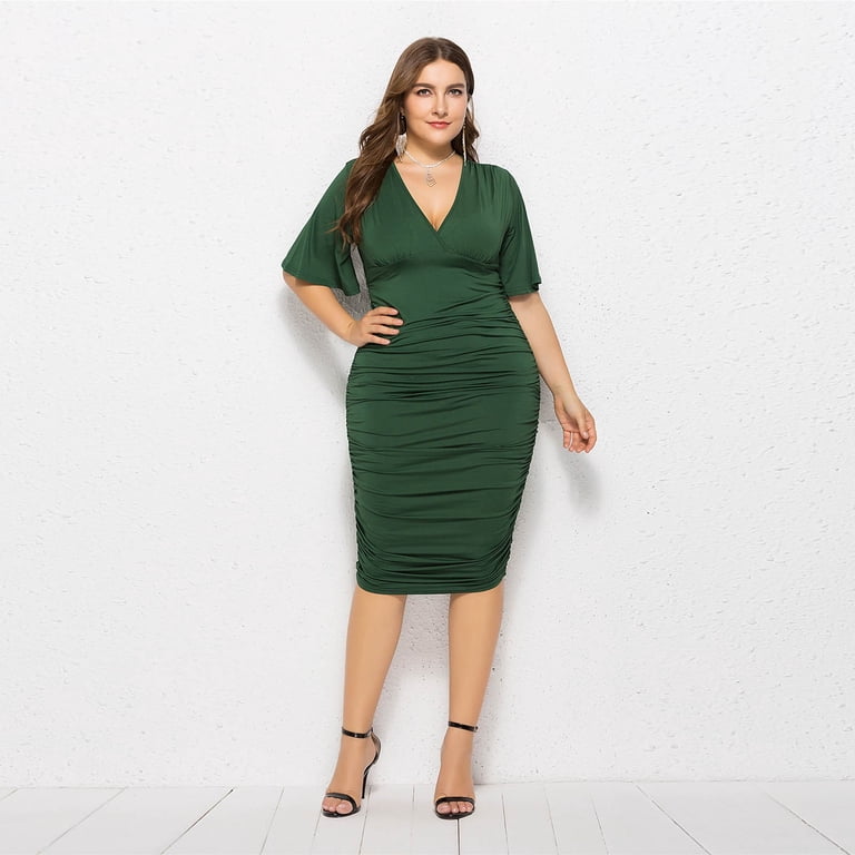 women's floral midi dress PRETTYGARDEN Women's Summer Floral Midi Dress Cap Sleeve V Neck Ruffle