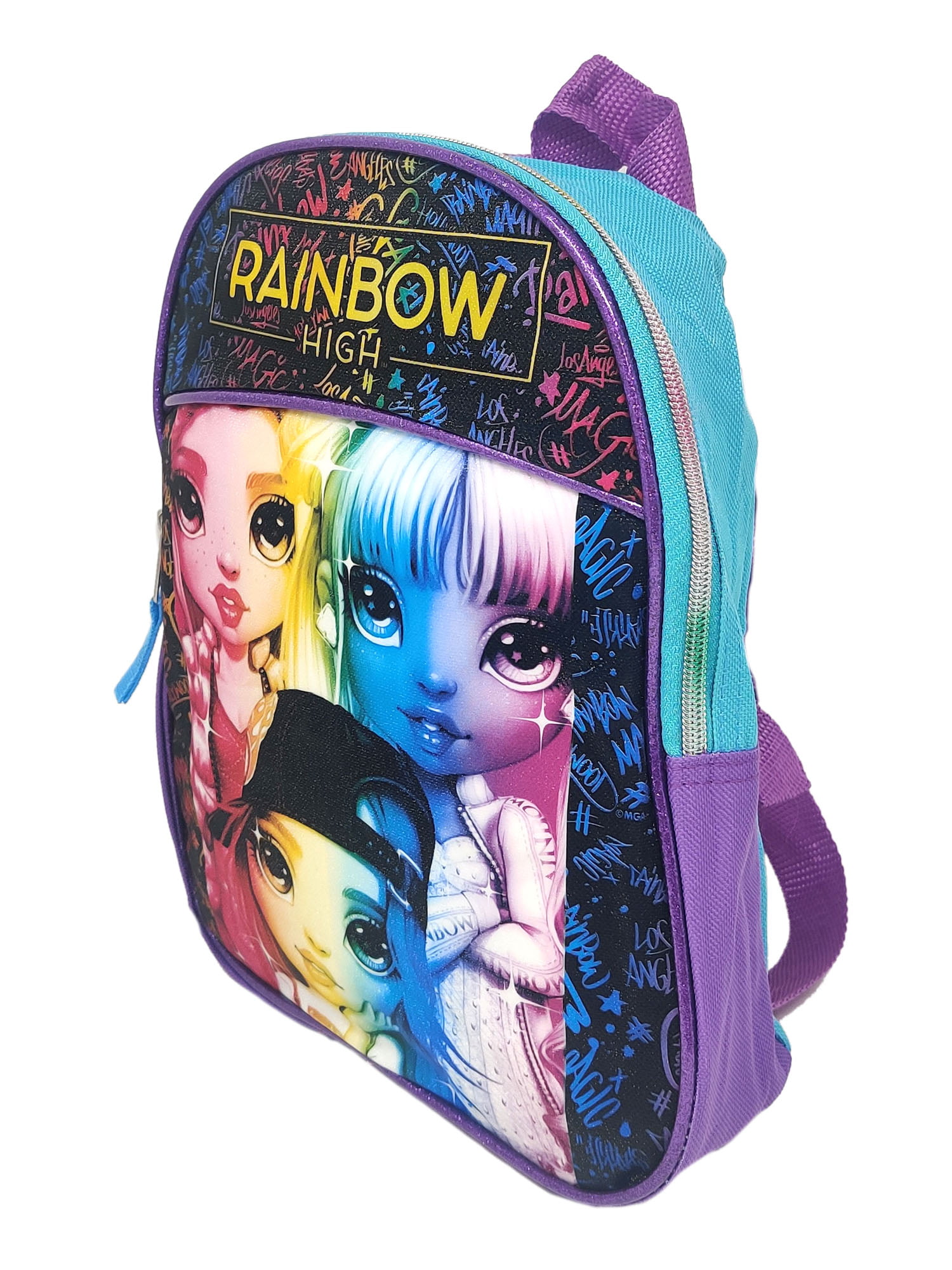 La Random Cat Dog Together Large School Backpack Book Bag Laptop Travel Daypack for Kids Girls Boys