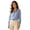 Sky Blue, variant on Shirts for Women Casual Plaid Ruffle Collar Long Sleeve Button Front Regular Fit Work Wear Shirt
