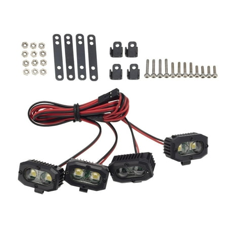 

RC Replacement LED Lights for Wraith 1/8 diy Modification Car 4Pcs Light
