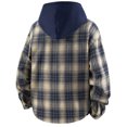 thumbnail image 3 of QHFBli Mens Flannel Hoodie Shirts Casual Button Down Plaid Shirt Jackets for Men Long Sleeve Stylish Hooded with Pocket, 3 of 4