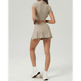thumbnail image 4 of 2 Piece Tennis Dresses for Women Short Sleeves Athletic Workout Dress with Shorts XL, 4 of 5