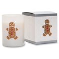 thumbnail image 1 of Gingerbread Man 9.5 oz. Icon Candle in White Glass, 1 of 1