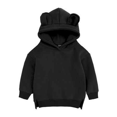 

Winter Savings Clearance! Edvintorg 6M-4Y Kids Hoodies Bear Ears Coat Children Sweatshirts Solid Color Pullover Outerwear Hoodies Boys Girls Tracksuits Streetwear Fall Clothes