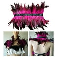 thumbnail image 4 of False Shawl Plume Gothic Shoulder Witch Swan for Masquerade Cosplay Halloween Parties , Red, 4 of 8