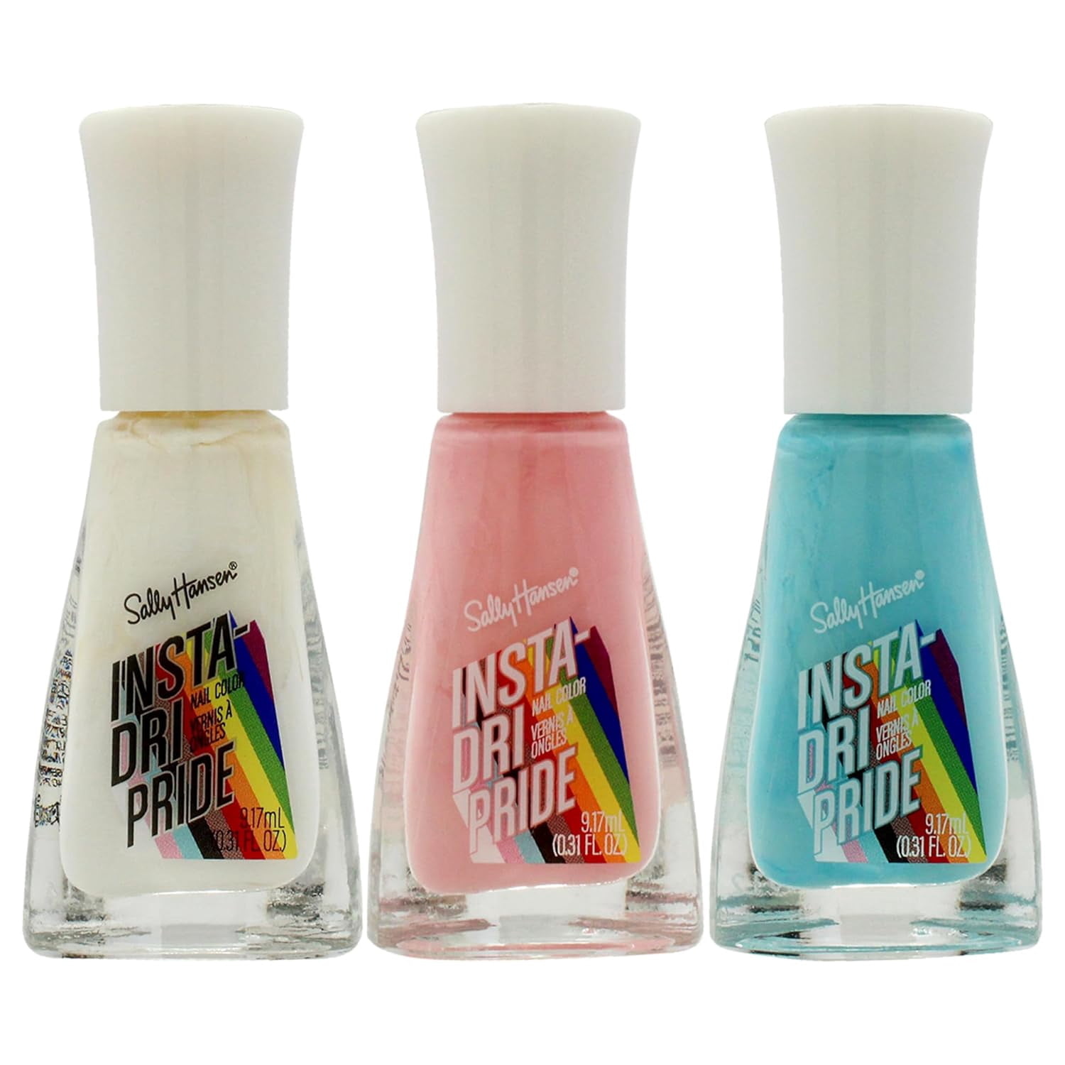 SALLY HANSEN INSTA-DRI PAINT WITH PRIDE NAIL COLOR SET FOR WOMEN - 3 PC 0.31OZ NAIL POLISH