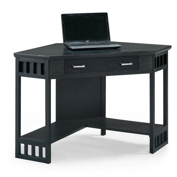 Solid Wood Computer Desk with Keyboard Drawer - Home Office Writing Table
