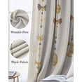 thumbnail image 3 of Easter Blackout Curtains for Bedroom Living Room Darkening Curtains 84 Inch Length 2 Panels Set Vintage Funny Country Bunny Eggs Cute Bow Beige Window Curtain Window Treatment Grommet Drapes 42"x84", 3 of 9