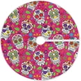 thumbnail image 1 of FMSHPON Skulls Xmas Christmas Tree Skirt Stand Mat for Holiday Party Decoration Indoor Outdoor 48 inches, 1 of 6