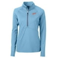 thumbnail image 2 of Women's Cutter & Buck Powder Blue Dayton Flyers Vault DryTec Adapt Eco Knit Stretch Recycled Raglan Half-Zip Top, 2 of 3