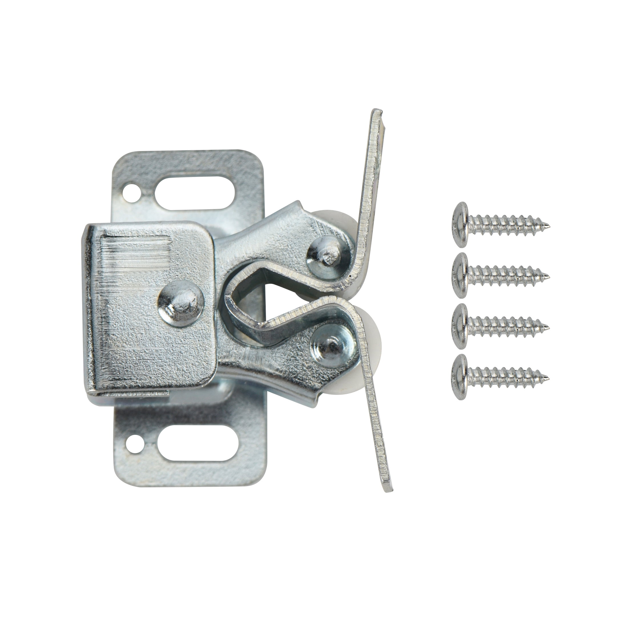 Double Roller Catch with Strike, Zinc Plated