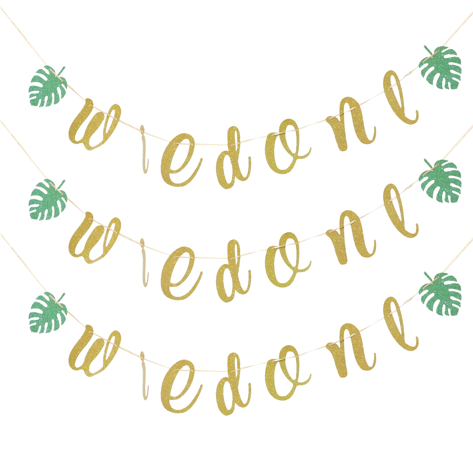 3pcs Wild One Banner Theme Party Paper Leaf String Flags Party