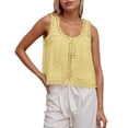 thumbnail image 1 of Women's Solid Color Lace Patchwork Camisole - Slim Fit Sweet Vest Top, 1 of 4