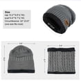 thumbnail image 2 of VBIGER Winter Beanie Hat Scarf Set Warm Knit Hat Thick Knit Skull Cap For Men Women, 2 of 9