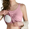 thumbnail image 2 of VV AVEORS Camisole Tops For Women Built In Bra Summer Trendy Casual Padded Tank Ribbed Basic Shelf Bra Tank Tops Workout Yoga Shirts Pink L, 2 of 7