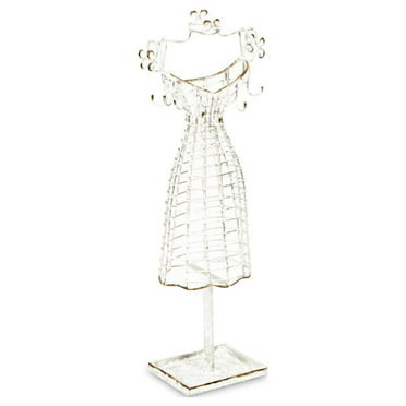 Contemporary Home Living 17.25" Silver Handcrafted Wire Dress Tabletop Decoration