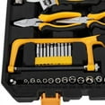 thumbnail image 5 of 198 Piece Tool Set General Household Hand Tool Kit with Plastic Toolbox Storage Case Yellow, 5 of 7