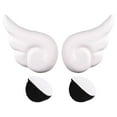 thumbnail image 2 of 2 piezas de casco con ala de ángel con accesorio de cinta adhesiva, decoración universal para casco, apto para bicicleta, scooter, casco de snowboard Blanco Yotijar Cascos Angel Wing, 2 of 10