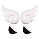 thumbnail image 2 of 2 piezas de casco de ala de ángel universal, fácil de despegar y pegar, ajuste para casco de esquí Blanco, 2 of 9