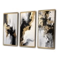 thumbnail image 3 of Designart "Organic Bliss Minimalist Abstract in Gold and Black III" Abstract Painting Framed Wall Art Set Of 3 - Gold Modern Frame Gallery Set For Office Decor, 3 of 6