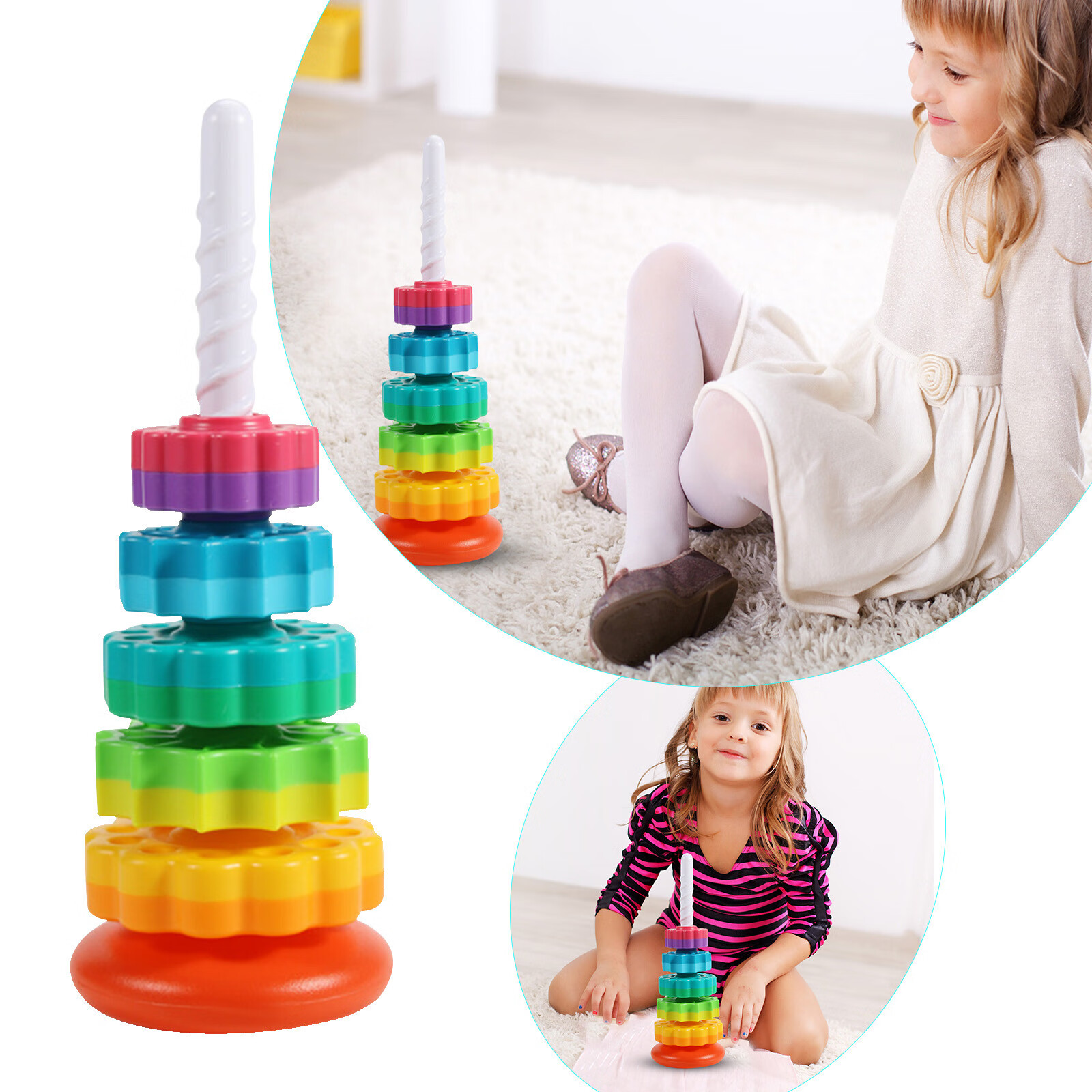 Learning & Education Toys 1 Rotating Stacking Toy Rotating Toys for