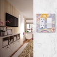 thumbnail image 5 of Yayeee Rocker Switch Wall Plate 1-Gang 4.6"x2.9" Home Decorative Outlet Cover, Purple Clouds, 5 of 6