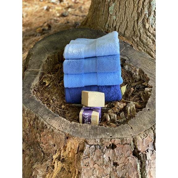 Azure 4-pack Turkish Cotton Hand Towel Set