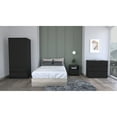 thumbnail image 3 of Newboti Furniture Beloit 3 Piece Bedroom Set, Nightstand & Dresser& Armoire, Black 40105, 3 of 8
