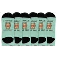 thumbnail image 3 of ThisWear Boyfriend Girlfriend Gifts I Toadally Love You Heart Socks Toad Gifts 6-Pairs Novelty Crew Socks, 3 of 5