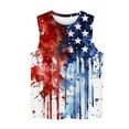 thumbnail image 3 of SOOMLON Patriotic Summer Tank Tops for Women Distressed American Flag Shirts Crew Neck Independence Day Tops Sleeveless Going out T-Shirt Business Tee Blouse Clothing, 3 of 4