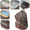 thumbnail image 4 of Boho Bohemia Flower Backpack for School,Cute School Bag,Schoolbag with Adjustable Shoulder Straps & Padded Back,16.9 Inch, 4 of 5