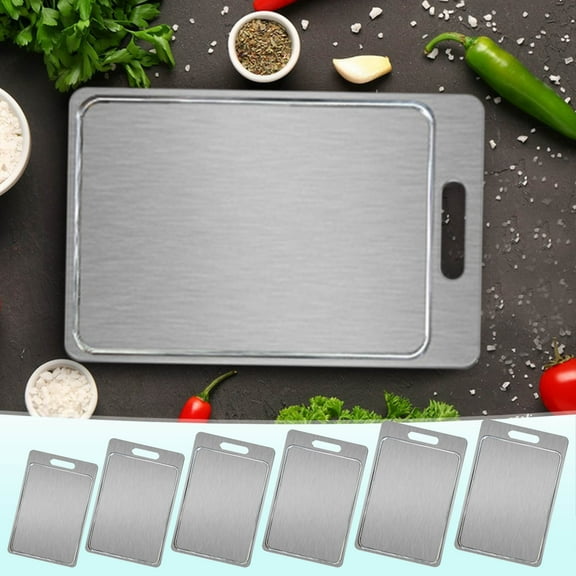 Stainless Steel Cutting Board for Kitchen – Food Grade 304 Steel Cutting Boards , Durable Meat & Vegetable Chopping Board, Easy to Clean, Smooth Edge, Rust Resistant Kitchen Tools