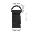 thumbnail image 2 of Uxcell Belt Keeper Key Chain, 2 pack D Type Nylon Webbing Strap Key Chain Hook, Black, 2 of 6